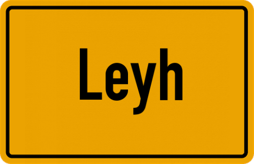 Ortsschild Leyh
