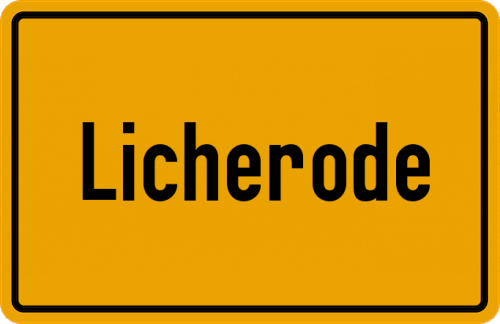 Ortsschild Licherode