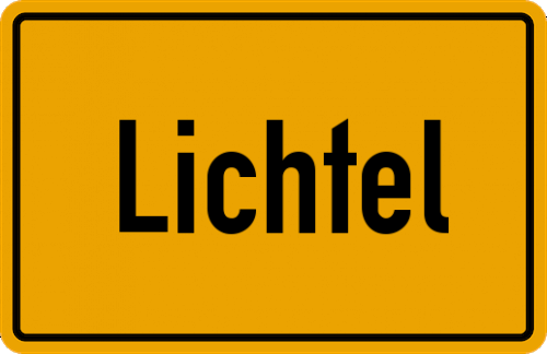 Ortsschild Lichtel, Württemberg