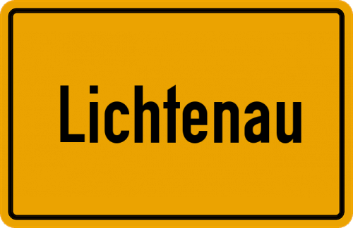 Ortsschild Lichtenau, Mittelfranken
