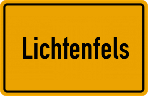 Ortsschild Lichtenfels, Hessen