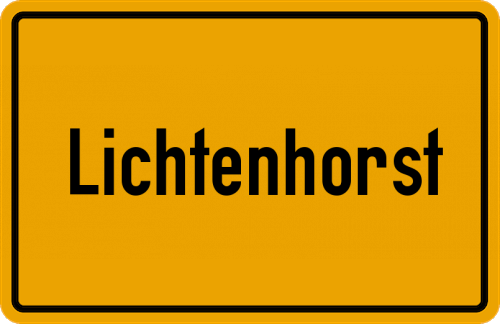 Ortsschild Lichtenhorst