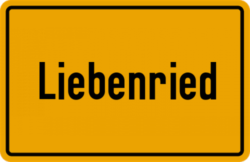 Ortsschild Liebenried