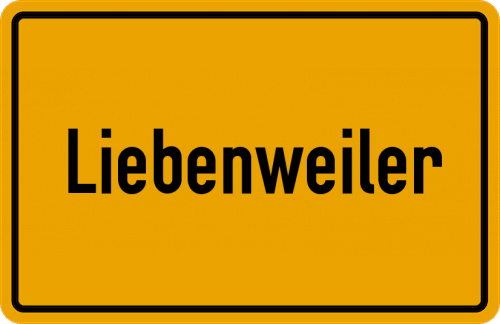 Ortsschild Liebenweiler