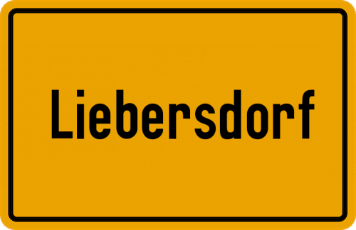 Ortsschild Liebersdorf