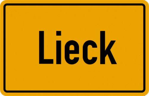 Ortsschild Lieck, Selfkantkreis