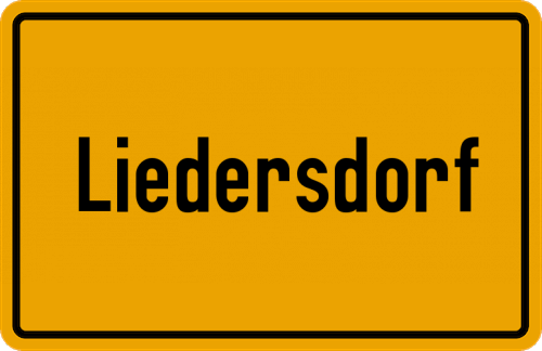 Ortsschild Liedersdorf