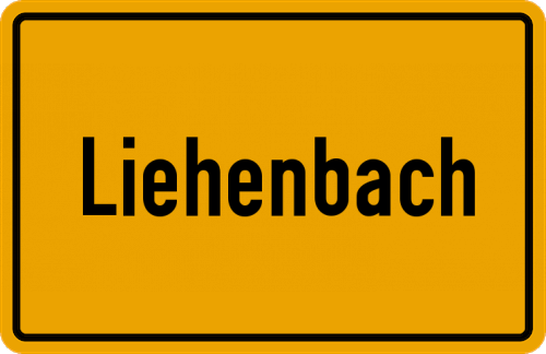 Ortsschild Liehenbach