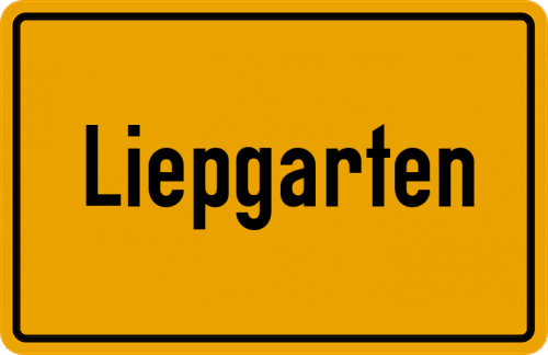 Ortsschild Liepgarten