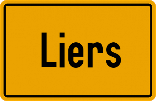 Ortsschild Liers, Kreis Ahrweiler