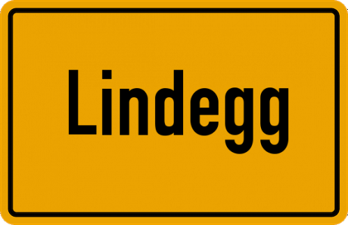 Ortsschild Lindegg, Oberbayern