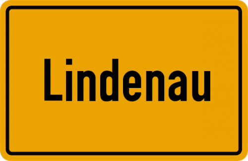 Ortsschild Lindenau, Allgäu