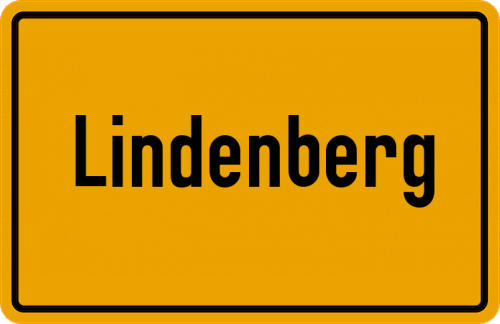 Ortsschild Lindenberg, Prignitz