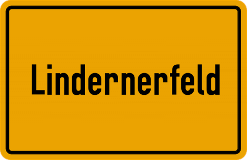 Ortsschild Lindernerfeld