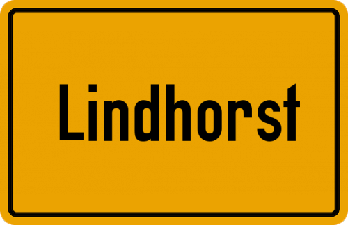 Ortsschild Lindhorst, Kreis Harburg