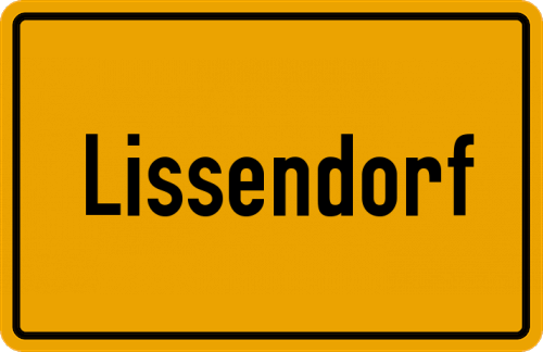 Ortsschild Lissendorf