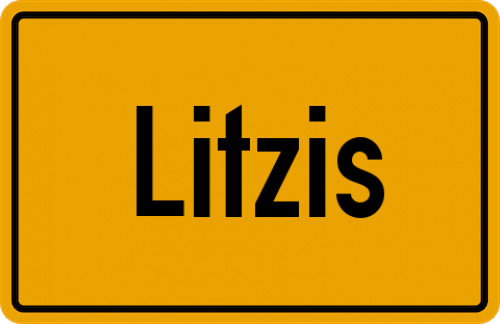 Ortsschild Litzis