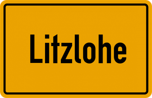 Ortsschild Litzlohe