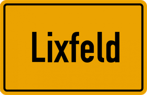 Ortsschild Lixfeld