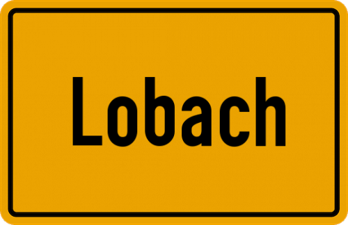 Ortsschild Lobach