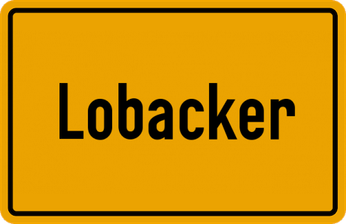 Ortsschild Lobacker