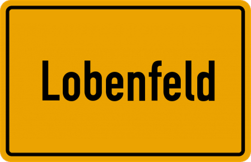 Ortsschild Lobenfeld