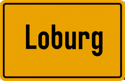 Ortsschild Loburg