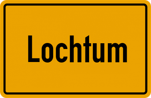 Ortsschild Lochtum