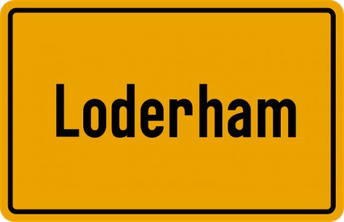 Ortsschild Loderham