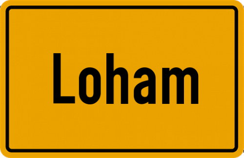 Ortsschild Loham