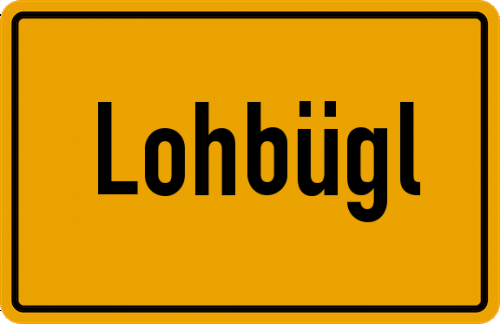Ortsschild Lohbügl, Oberpfalz