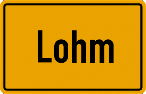 Ortsschild Lohm