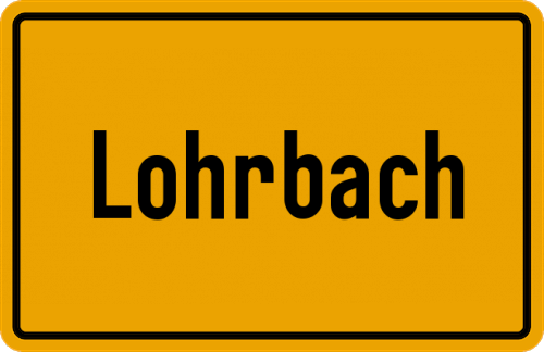 Ortsschild Lohrbach