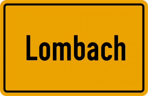 Ortsschild Lombach