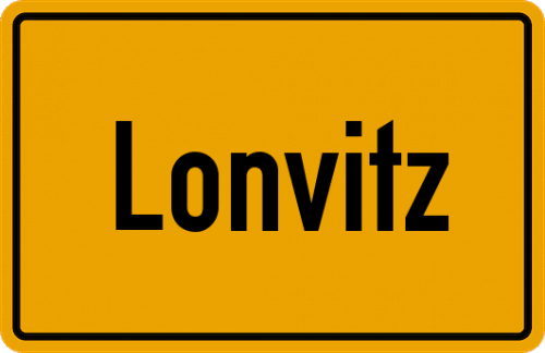 Ortsschild Lonvitz