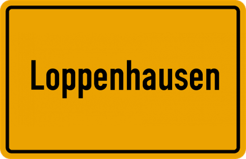 Ortsschild Loppenhausen