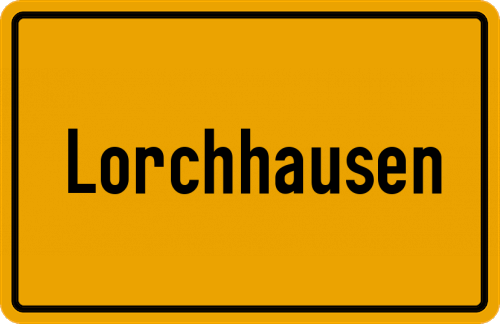 Ortsschild Lorchhausen, Rheingau