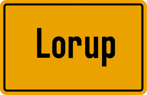 Ortsschild Gemeinde Lorup