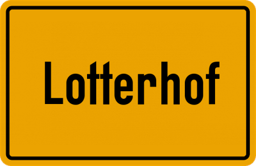Ortsschild Lotterhof