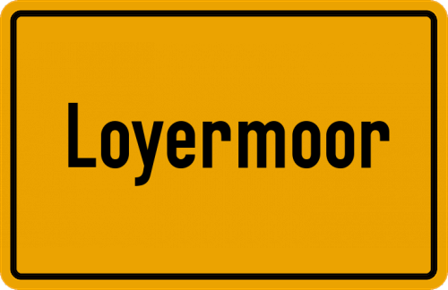 Ortsschild Loyermoor