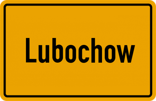 Ortsschild Lubochow