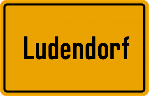 Ortsschild Ludendorf