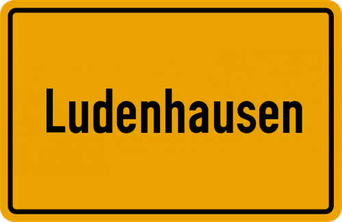 Ortsschild Ludenhausen