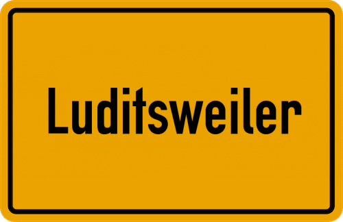 Ortsschild Luditsweiler