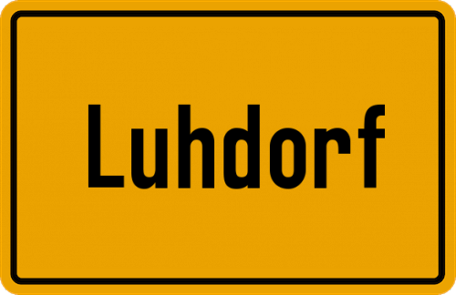 Ortsschild Luhdorf
