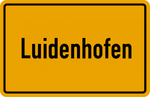 Ortsschild Luidenhofen