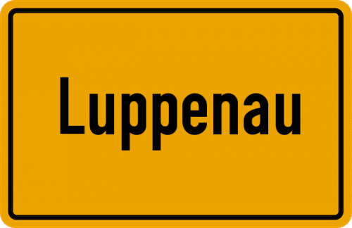 Ortsschild Luppenau