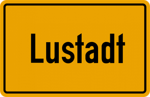 Ortsschild Lustadt
