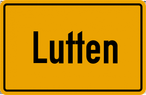 Ortsschild Lutten, Kreis Vechta