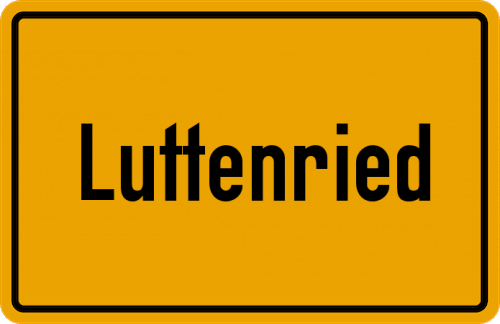 Ortsschild Luttenried